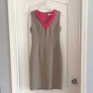 Calvin Klein Dress Pink/Tan Size 4